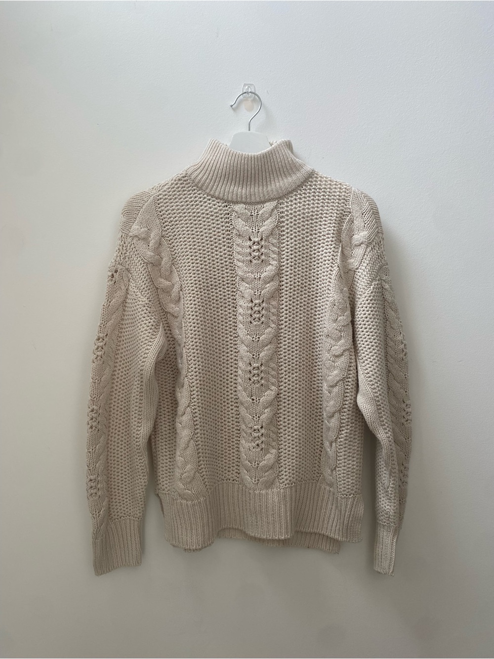 Vero Moda XS Cream Cable Knit Turtleneck